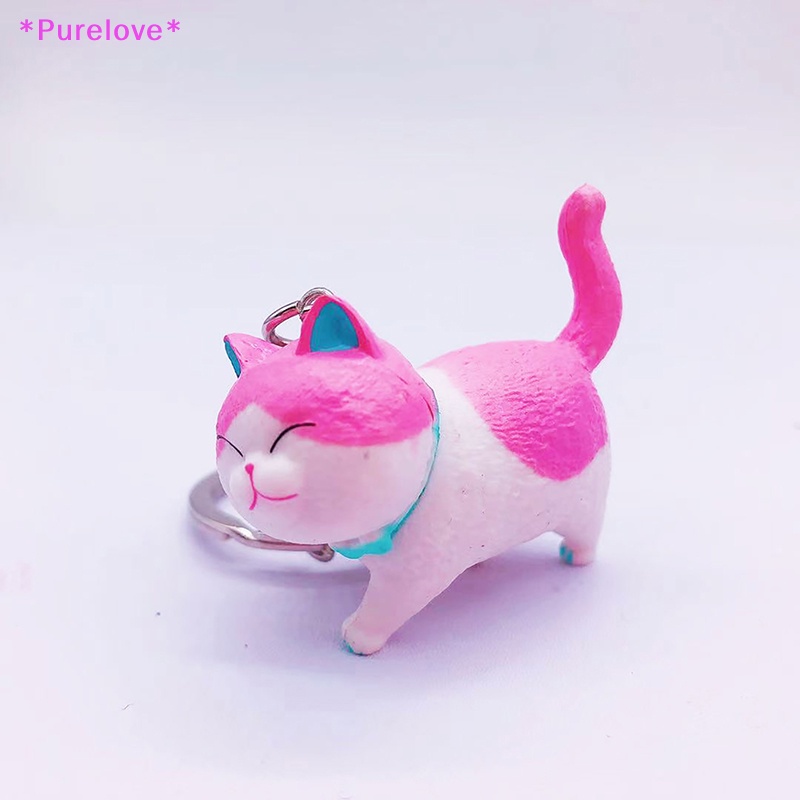 Móc Khóa Xe Hơi Hình Mèo Hoạt Hình Dễ Thương Mới