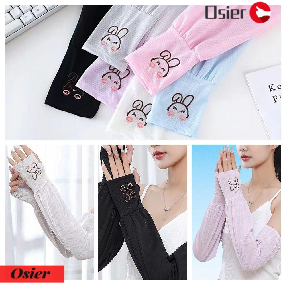 Găng Tay Chống Nắng Tia Uv Bằng Lụa Lạnh Mỏng Nhẹ Thoáng Khí Bảo Vệ Cho Mùa Hè OSIER1