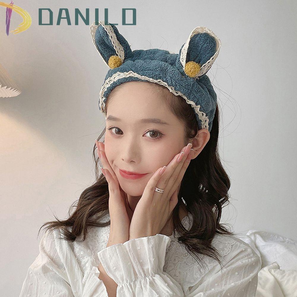 DANILO Băng Đô Cài Tóc Tai Thỏ Chống Trượt Cho Nữ