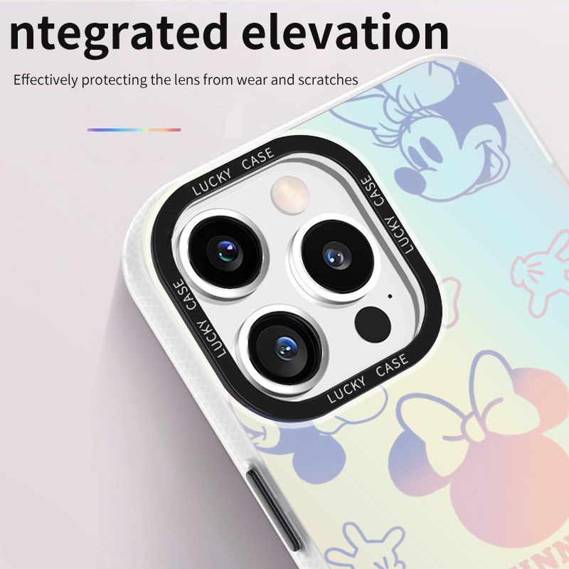 Ốp Điện Thoại Imd In Hình Minnie Màu Laser Hồng Xanh Dương Cho Iphone Xr12678Plus 1314I