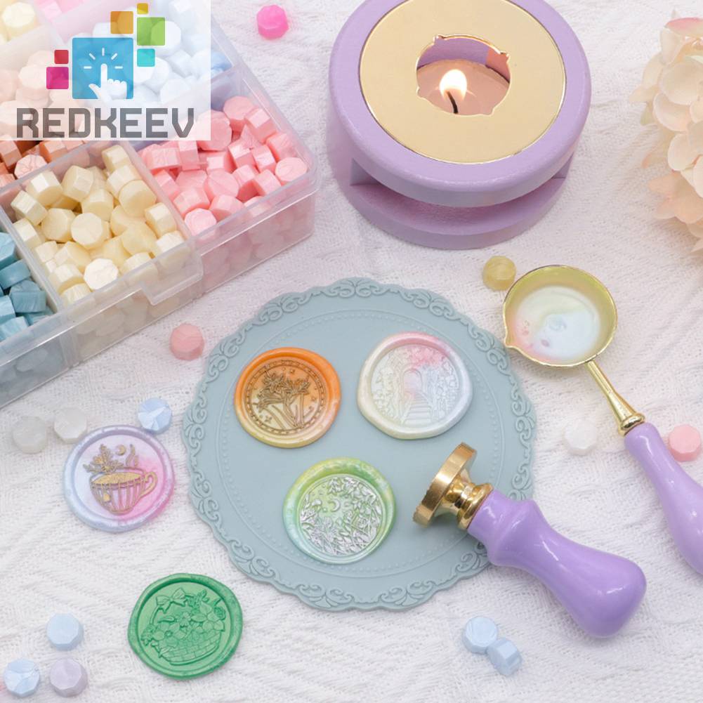 Bộ Dụng Cụ Đóng Dấu Sáp Niêm Phong Bì Thư Bằng Nhựa Kính Có Thể Tháo Rờ