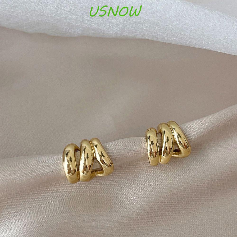 USNOW Bông Tai Dáng Dài Hình Tròn Thời Trang Thanh Lịch Cho Nữ