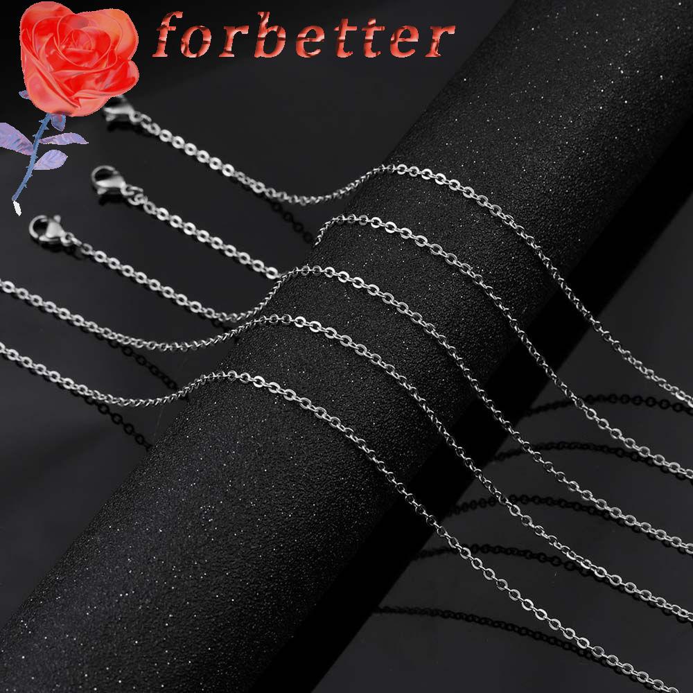 FORBETTER Dây Chuyền Bằng Thép Không Gỉ Màu Sắc Bạc Kèm Khóa Tôm Hùm Dùng Làm Trang Sức DIY