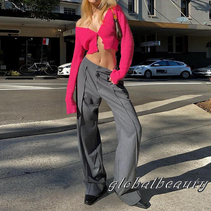 Áo Khoác Cardigan Dệt Kim Tay Dài Cổ Chữ V Màu Sắc Đơn Giản Cho Nữ