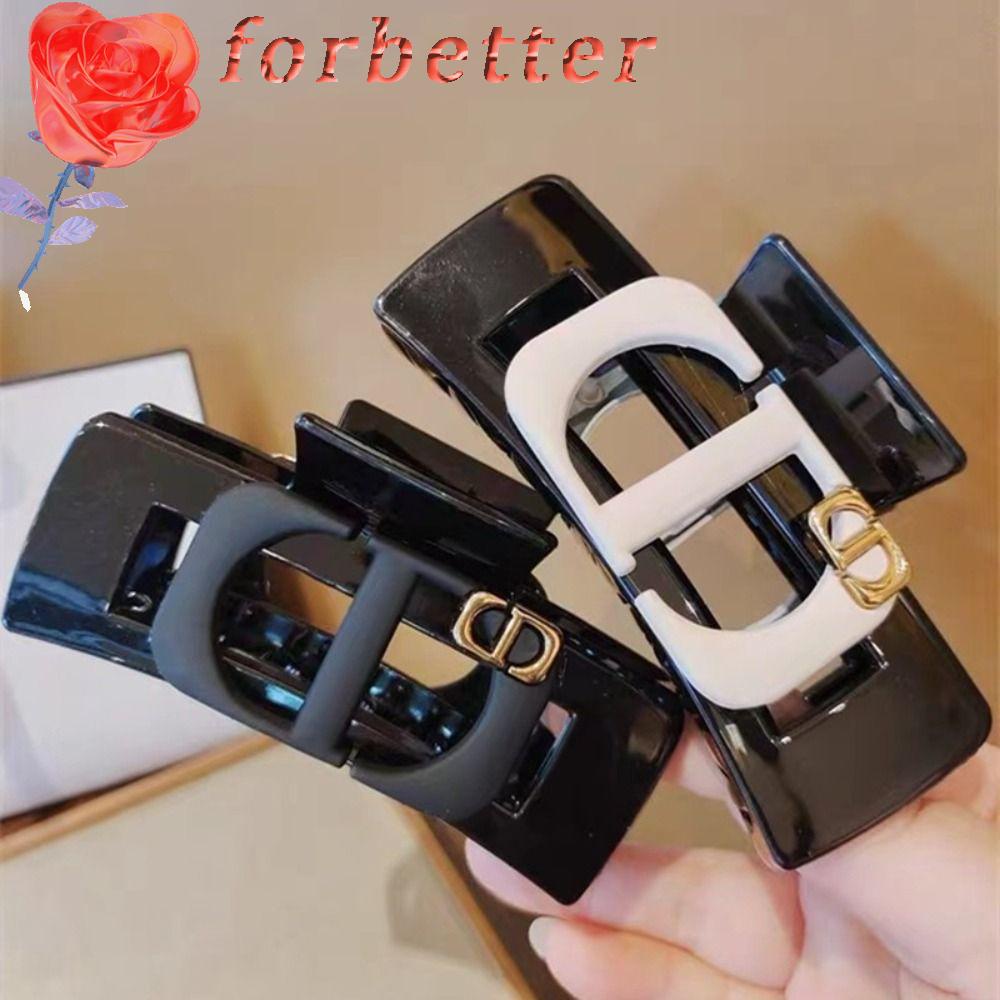 FORBETTER Kẹp Tóc Hình Cá Mập Bằng Acrylic Thời Trang Phong Cách Hàn Quốc