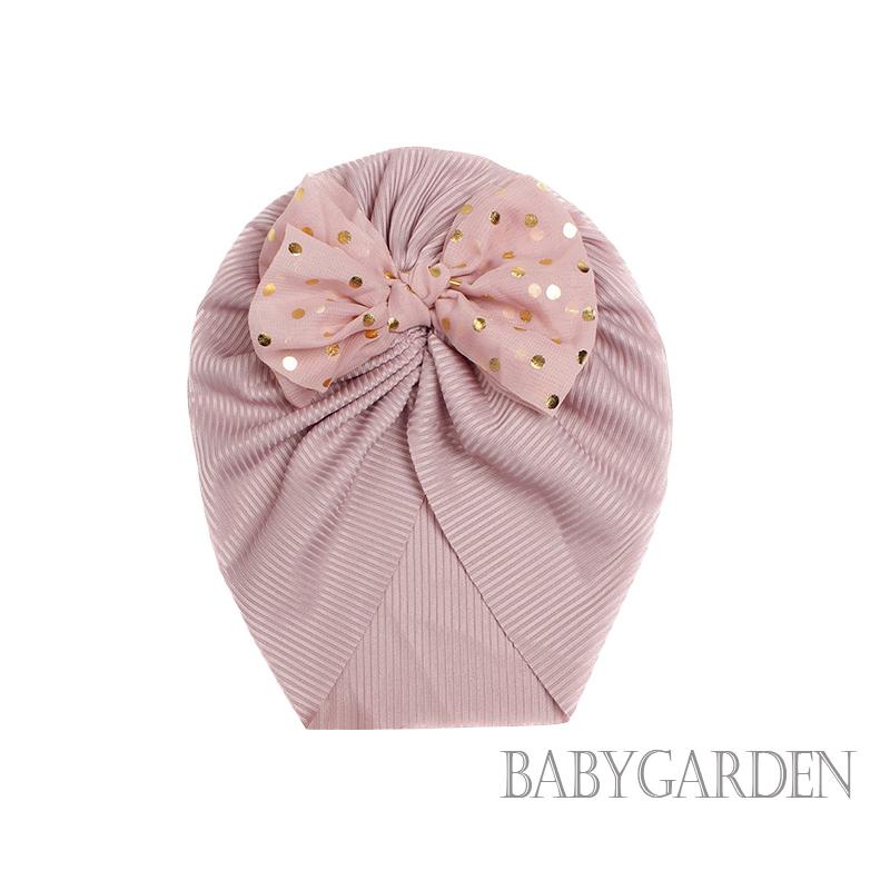 Mũ Beanie Thắt Nơ Đính Kim Sa Lấp Lánh Dễ Thương Cho Bé 0-2 Tuổi