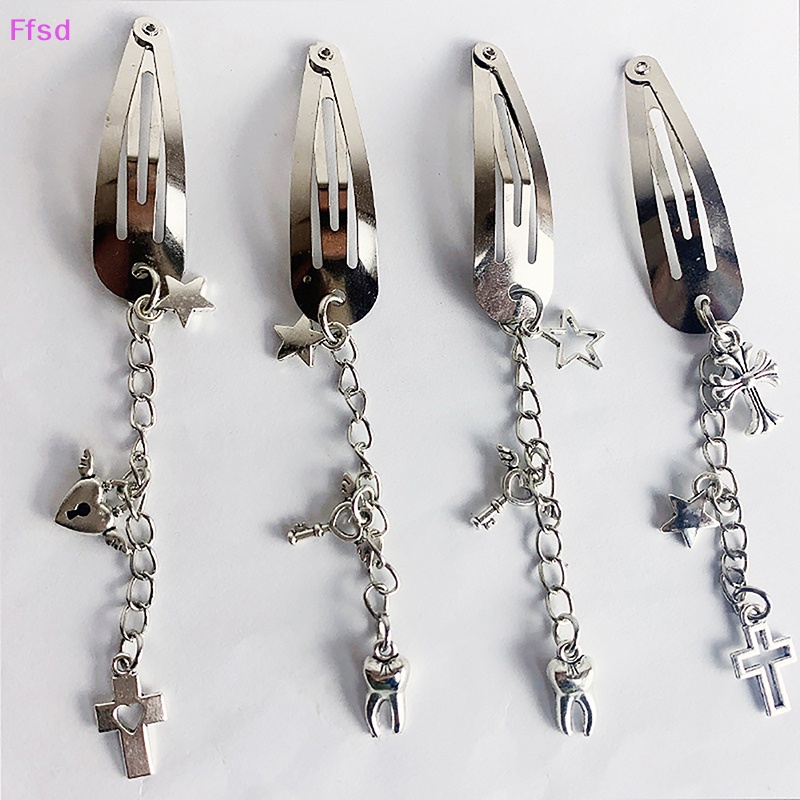 Kẹp Tóc Y2K Hình Thánh Giá Bằng Kim Loại Phong Cách Punk Hiphop Cho Nữ 2023