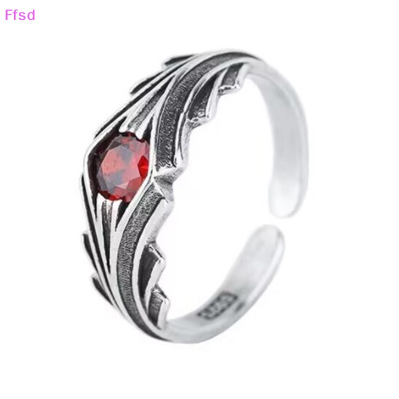 {Ffsd} Nhẫn Bạc 925 Đính Đá Đỏ Thiết Kế Tối Giản Thời Trang Dự Tiệc Tối Giản Cho Nữ