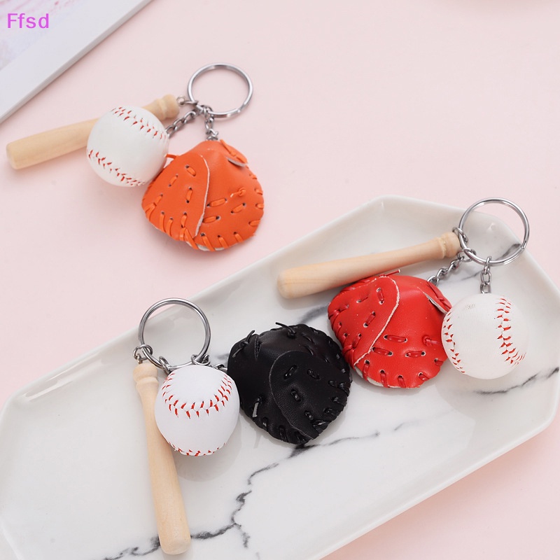 Móc Khóa Xe Hơi / Bóng Chày Mini Cho Nam Nữ {Ffsd} Ba Mảnh Làm Quà Tặng Bán Chạy