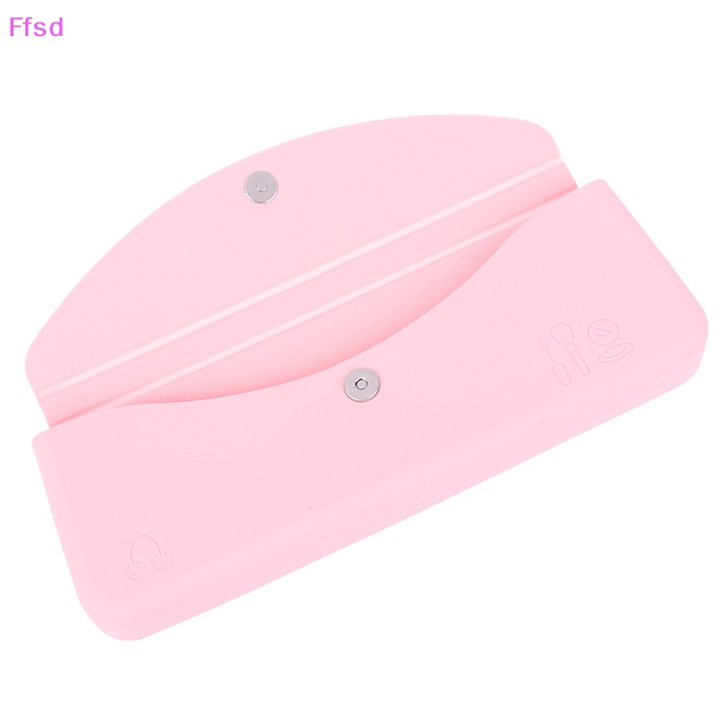 Hộp Đựng Cọ Trang Điểm / Bút Kẻ Viền Môi / Cọ Trang Điểm Bằng Silicone Khóa Nam Châm Chống Thấm Nước Du Lịch Tiện Lợi