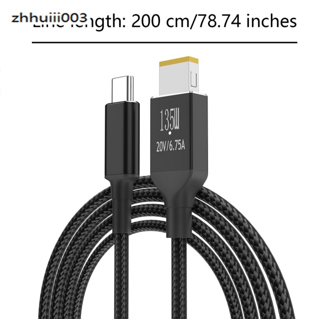 Dây Cáp Sạc Nhanh Usb Type c Sang Cổng Vuông 135w Pd Cho Máy Tính Notebook