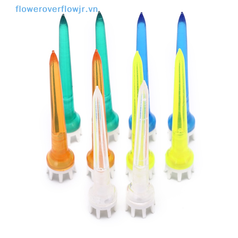 Set 10 tee golf Trong Suốt Nhiều Màu 78mm