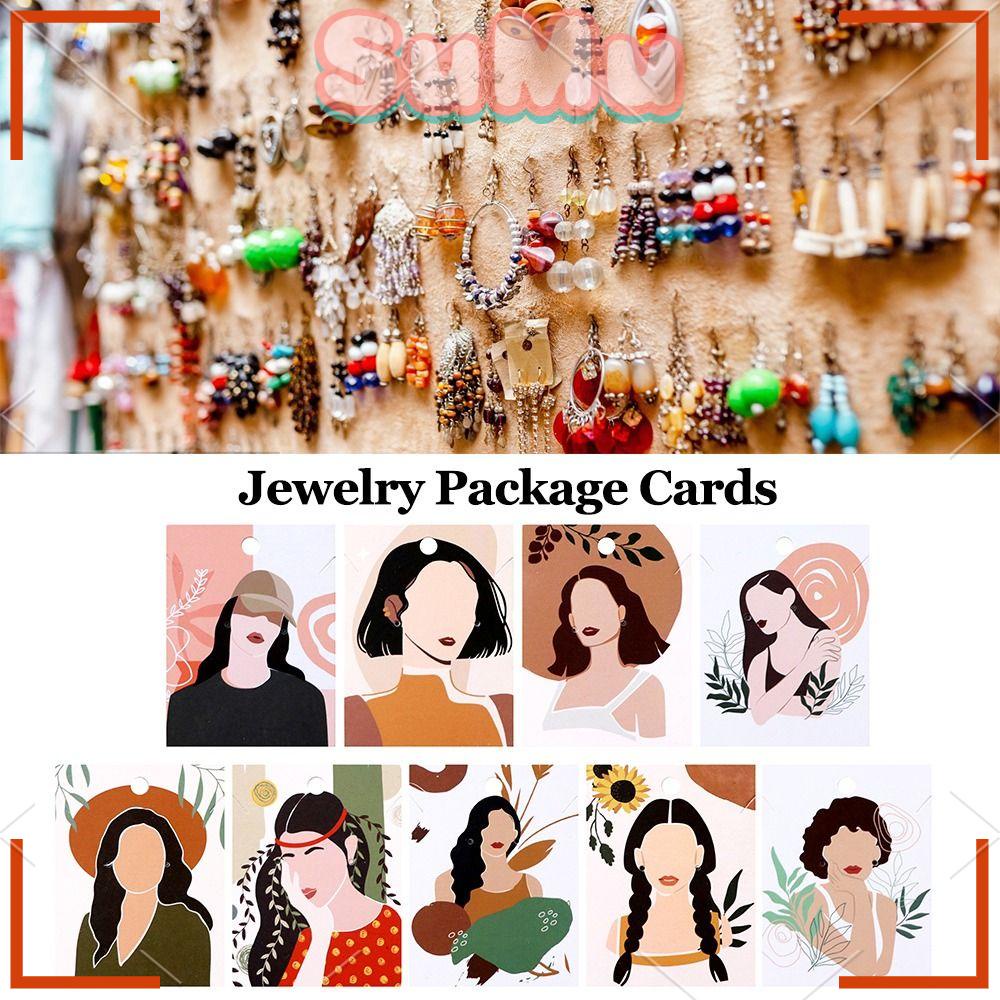 SUMU Set 100 Thẻ Giấy Kraft Trưng Bày Bông Tai