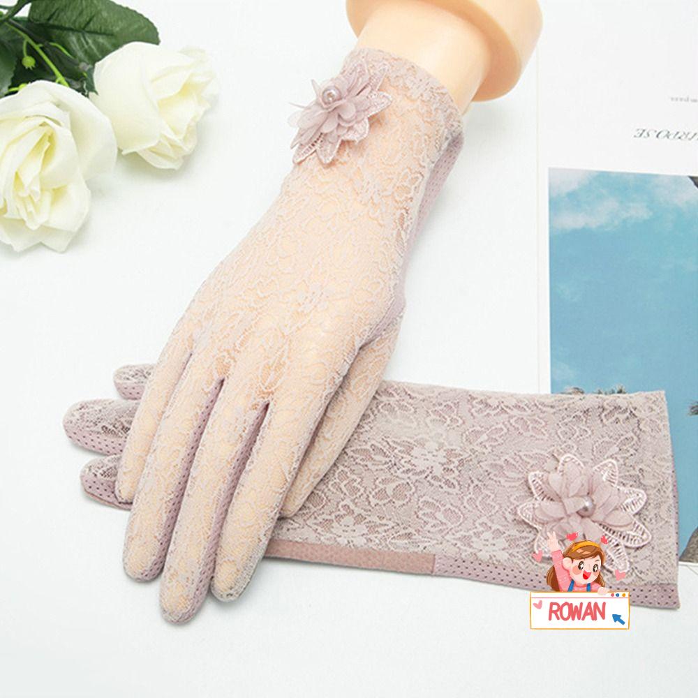 ROWANS Găng Tay Lái Xe Ren Hoa Chống Trượt Cho Nữ