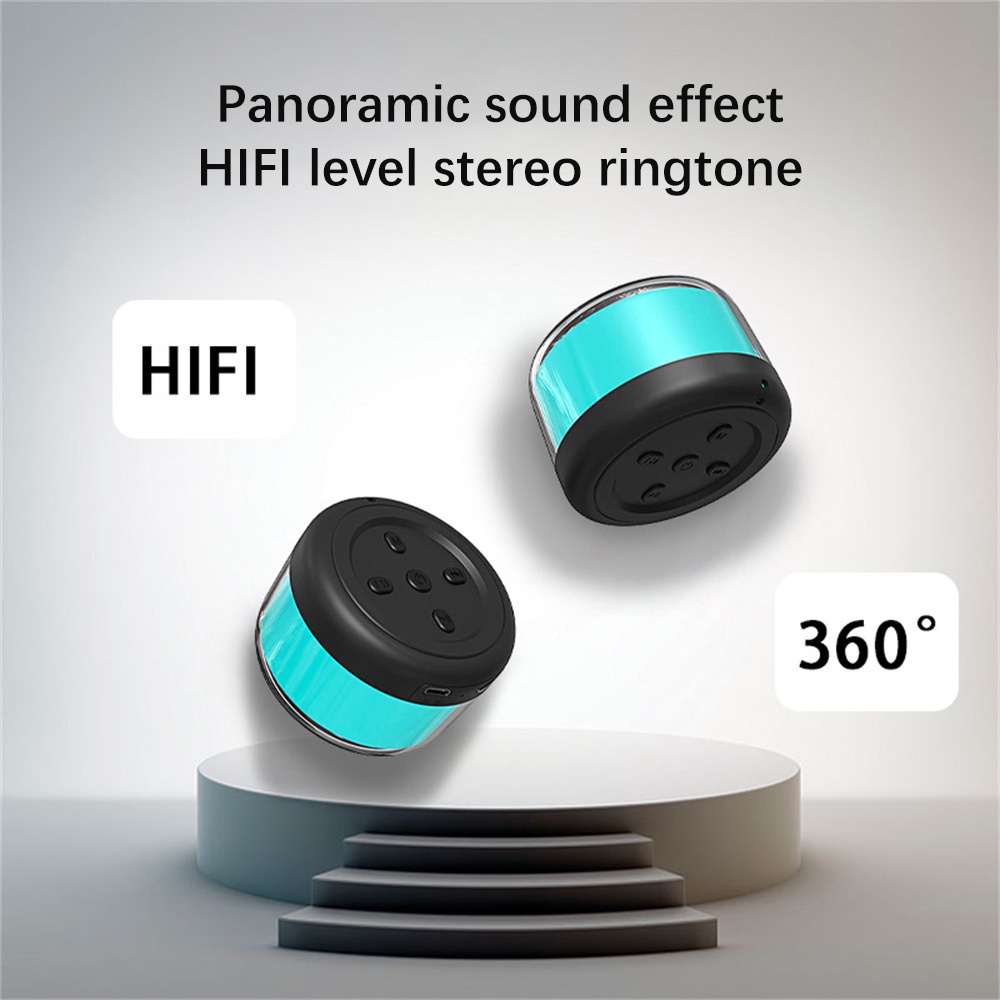 Loa bluetooth subwoofer mini Có Đèn Nhiều Màu Sắc Cho Xe Hơi