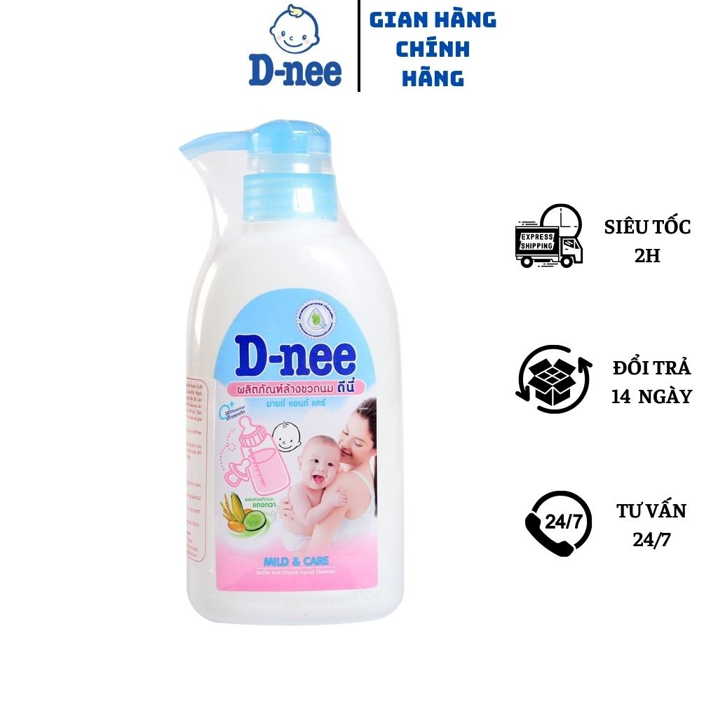 Nước rửa bình sữa & rau quả D-nee 500ml , Nước xúc bình sữa , bình nước cho bé ...