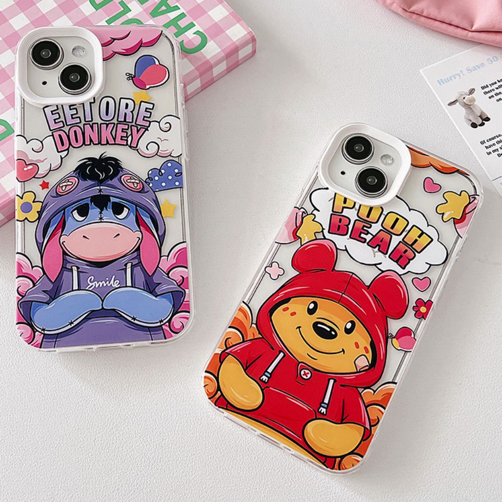 Ốp Điện Thoại TPU Mềm Chống Sốc In Hình Gấu Pooh Thời Trang 3 Trong 1 Cho iPhone 14 13 12 11 Pro Max X XR 8 7 Plus