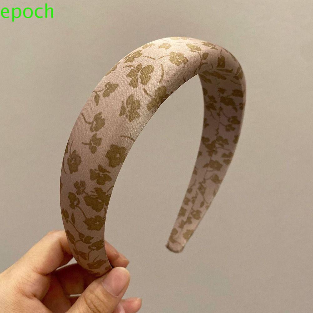 EPOCH Băng Đô Cài Tóc Bằng Xốp Không Trơn Họa Tiết Hoa Thanh Lịch Rửa Mặt Không Trơn Ngọt Ngào Cho Cô Dâu