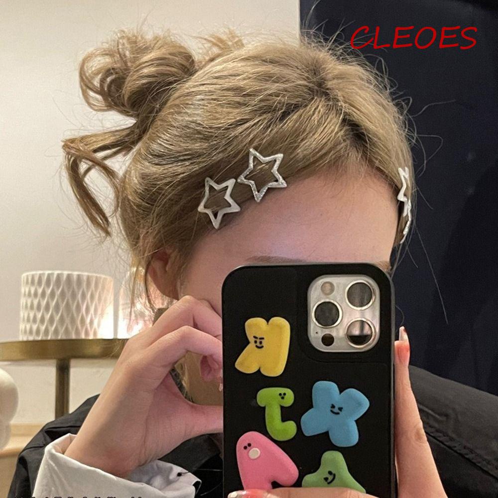 CLEOES Kẹp Tóc Ngôi Sao Năm Cánh Lấp Lánh Phong Cách Retro