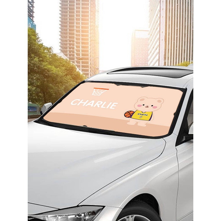 Car Sunshade Car Front Windshield Glass Plate Cover Sun Protection Heat Insulation Light Blocking Window Car Sunshade Artifact 9hsn