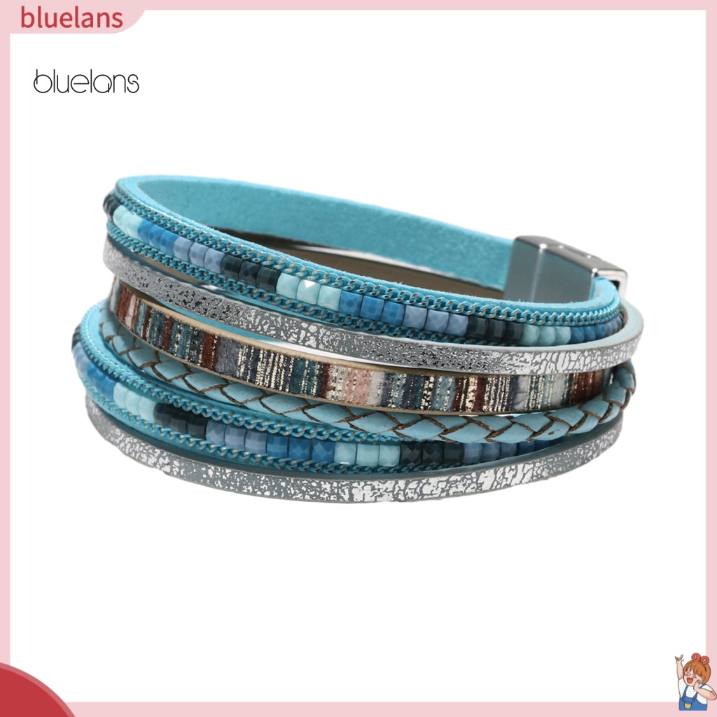 Vòng Tay Da Nhiều Sợi Phong Cách Bohomian Cho Nữ