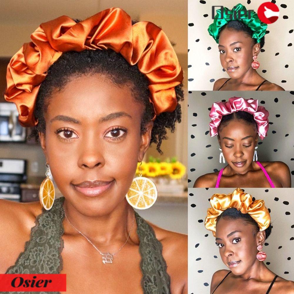 OSIER1 Băng Đô Cài Tóc Bằng Satin Co Giãn Thời Trang Cho Nữ
