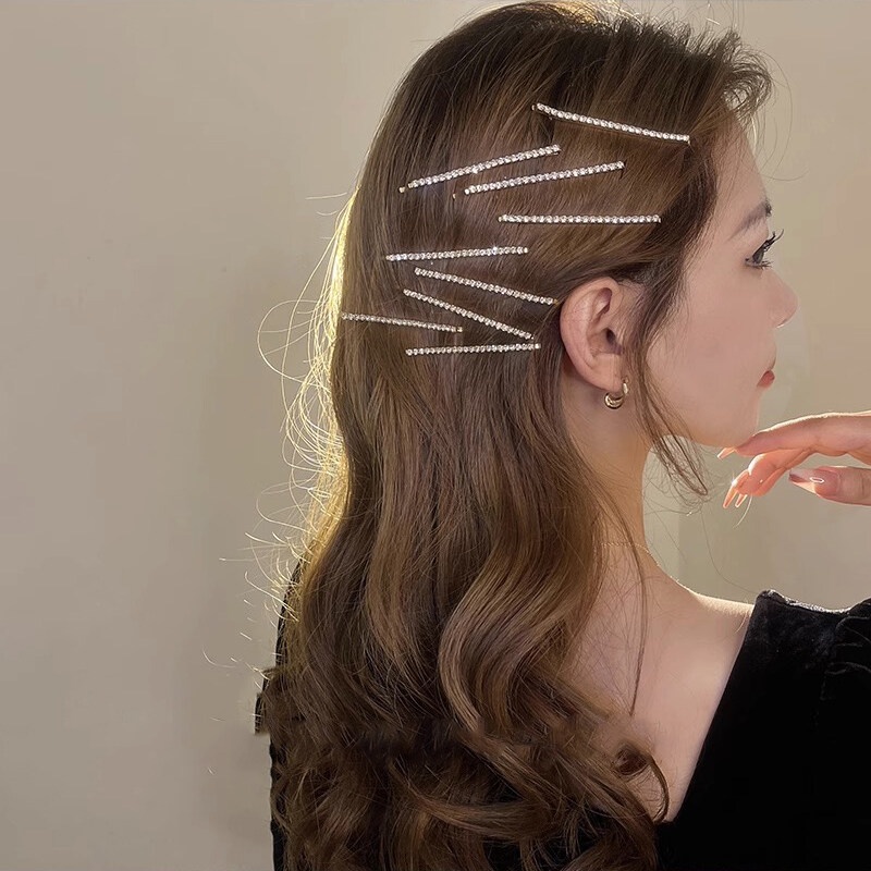 Kẹp Tóc Đính Pha Lê Thời Trang Cho Nữ Y2K