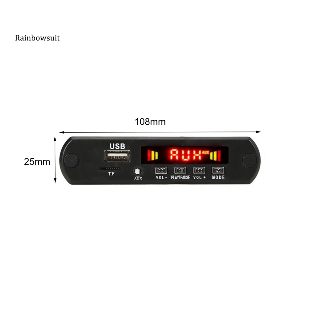 Mô Đun Giải Mã Máy MP3 12V 2x25W Bluetooth 5.0 Có Màn Hình Màu Cho Xe Hơi
