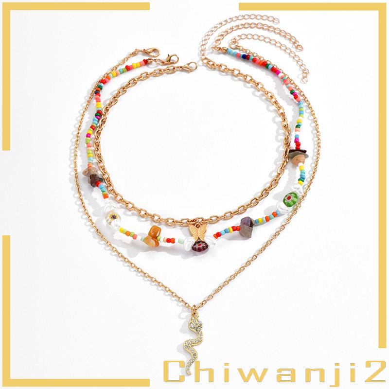 Set 3 Vòng cổ Xỏ Hạt Hỗn Hợp Dùng Làm Quà Tặng Cho Chị Em Gái