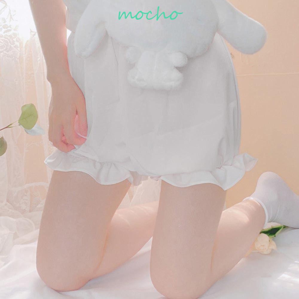 MOCHO Quần Short Lưng Cao Phối Ren Thoáng Khí Chống Vi Khuẩn Phong Cách Thời Trang Lolita