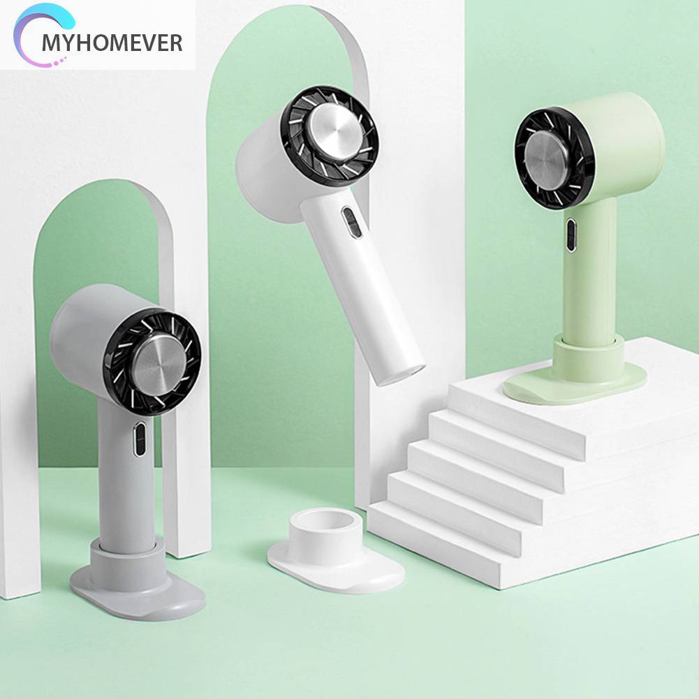 Quạt Mini Cầm Tay Kèm Đế Sạc USB Tiện Dụng Mang Theo Du Lịch Cắm Trại