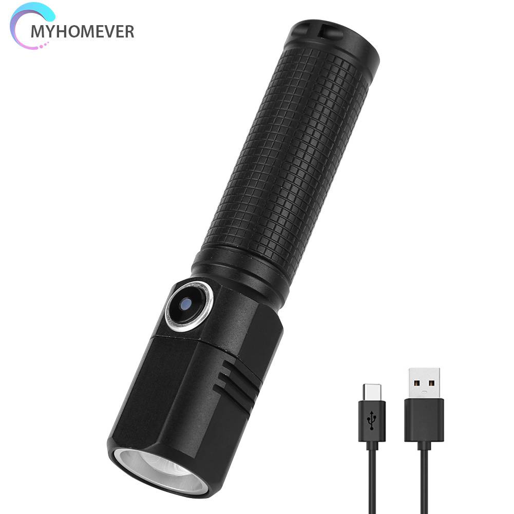 Đèn Pin 800LM XHP50 LED 700mAh / 1200mAh 5 Chế Độ Kèm Sạc USB Loại C