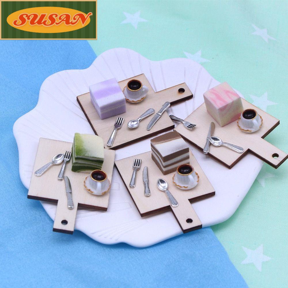 SUSANS 1 Bộ Bánh Mì Nướng Mini Dễ Thương Trang Trí Nội Thất Nhà Búp Bê