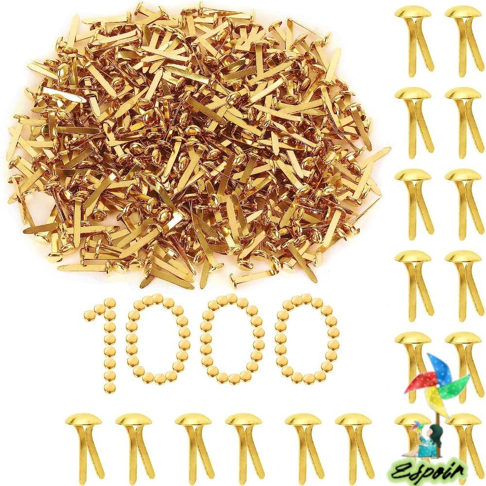 Set 1000 Chốt Cài Giấy Bằng Đồng Thau Mạ Vàng 15MM Tiện Dụng DIY