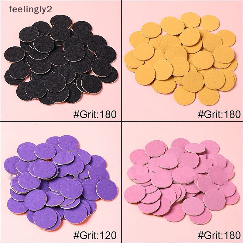 Bộ 50 Miếng Đệm Thay Thế Màu Hồng Cho Dụng Cụ Đánh Bóng Móng Tay