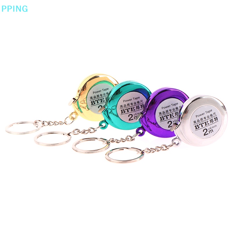 Thước Dây Mini Bằng Thép Tinh Tế Đa Năng Có Móc Khóa Dễ Thương Dài 2m