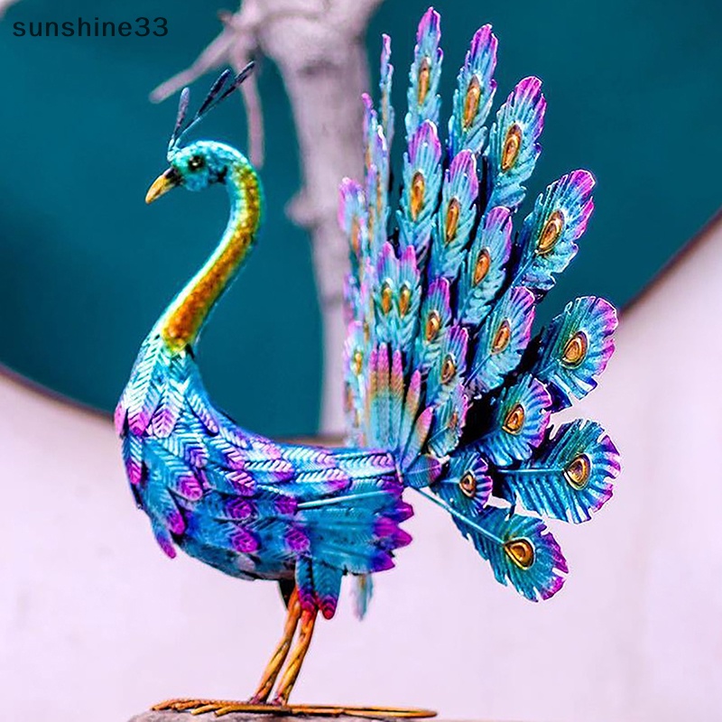 Su Mới Tượng Chim Công Bằng Kim Loại Trang Trí Sân Vườn Ngoài Trời