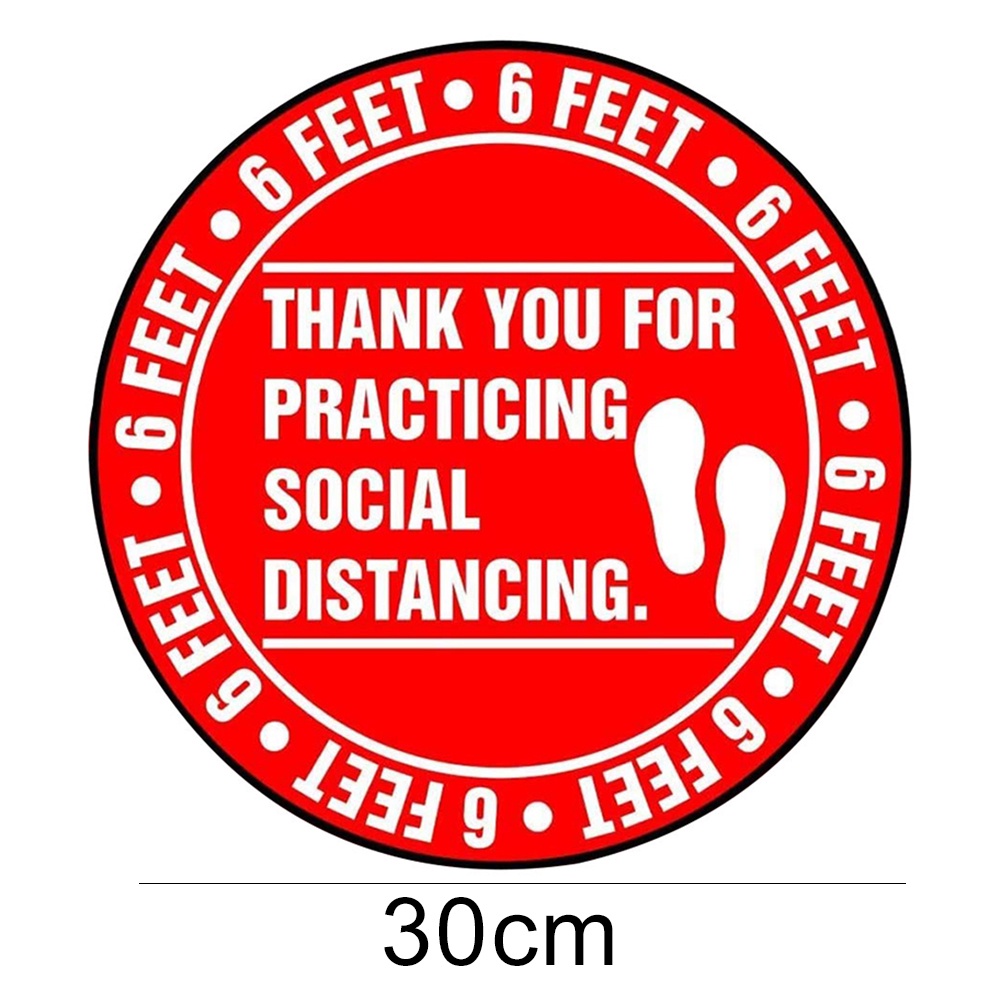 Set 10 Miếng Dán Sàn Nhà Hình Tròn 6 Feet Chất Lượng Cao