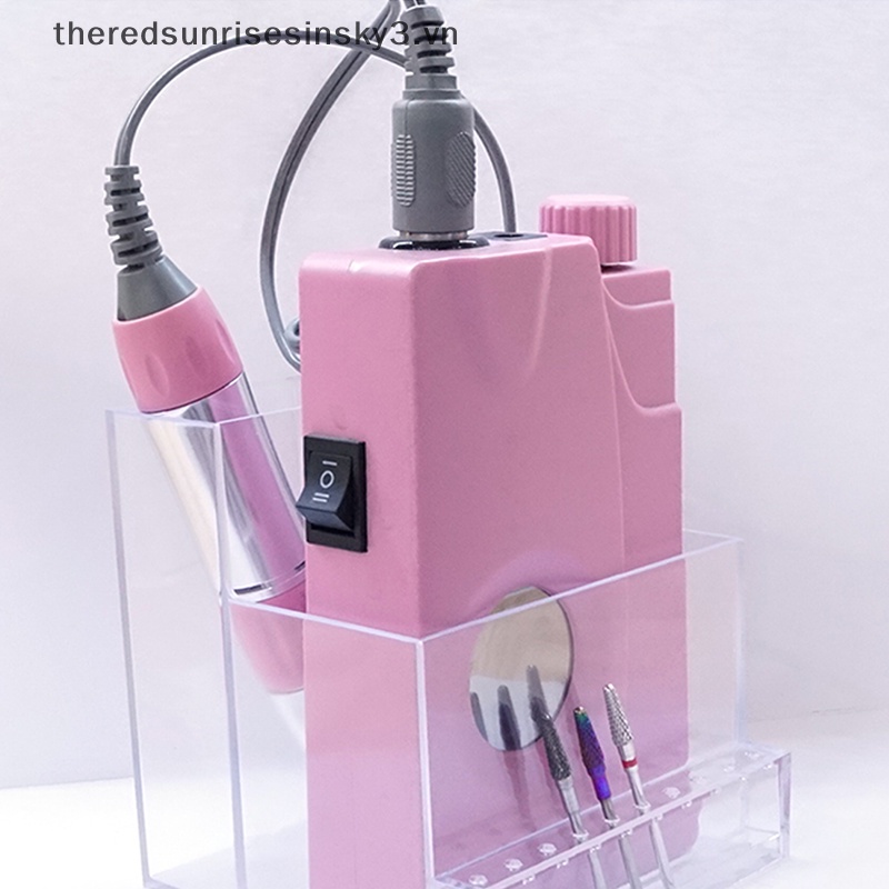 Giá Đỡ Mũi Khoan Móng Tay Bằng Nhựa 10 Lỗ Tiện Dụng