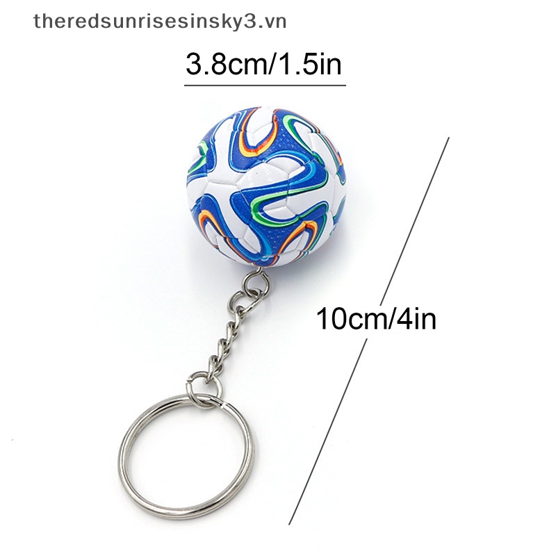 Móc Khóa Da PU Hình Quả Bóng Đá 3D Thời Trang