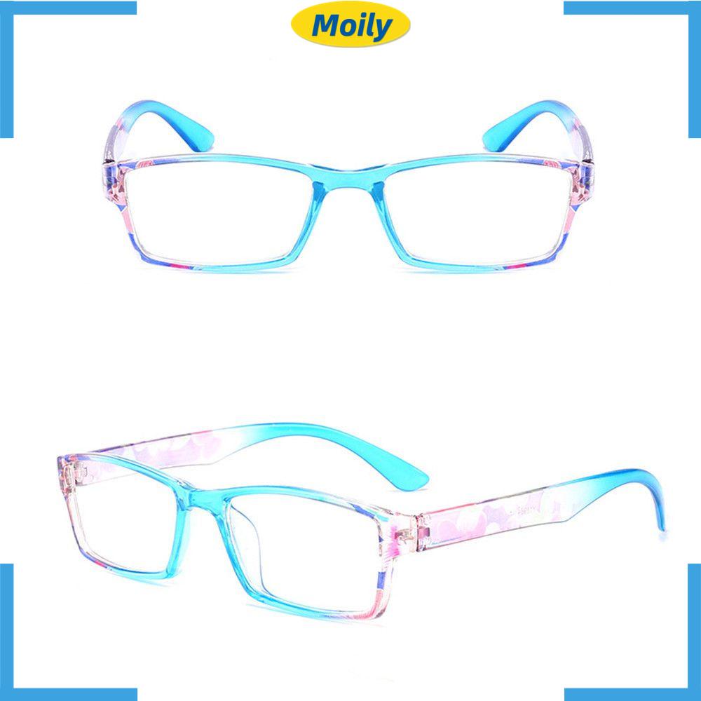 MOILYVN Kính Đọc Sách Bằng Nhựa Siêu Nhẹ In Họa Tiết Hoa Cho Nữ