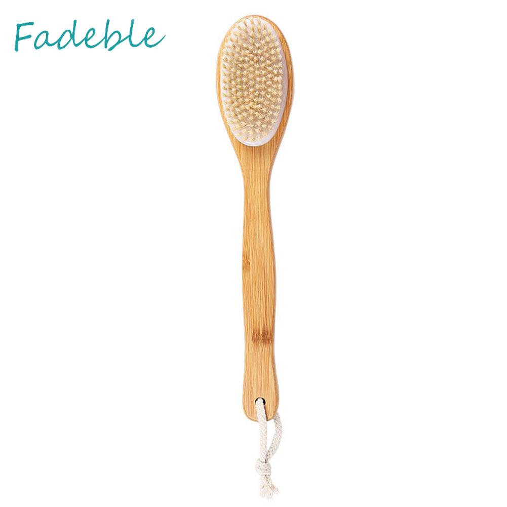 Bàn Chải Mát Xa Tẩy Tế Bào Chết Lưng Hai Mặt Bằng Gỗ Kèm Dây Thừng Cho SPA