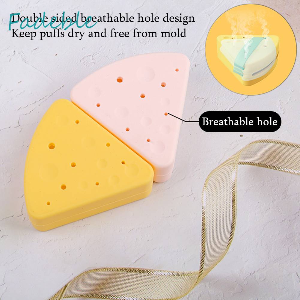 Hộp Đựng Mút Trang Điểm Silicone Hình Tam Giác Tiện Lợi Cho Đi Du Lịch