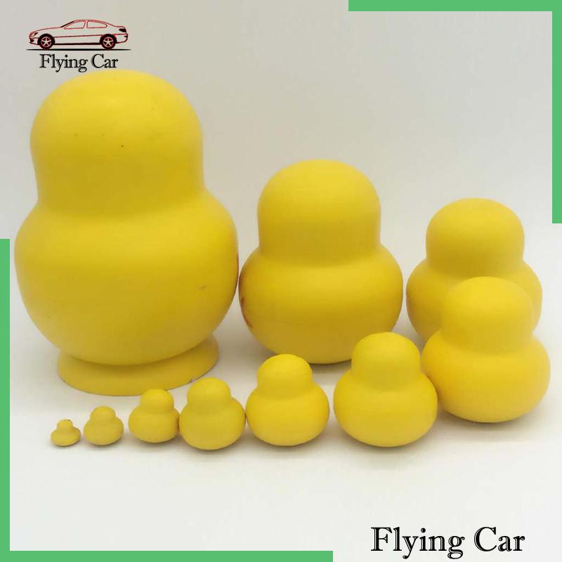 Bộ 10 Búp Bê Nga Matryoshka Bằng Gỗ In Họa Tiết Hoạt Hình Dễ Thương Dùng Làm Quà Tặng Cho Bé