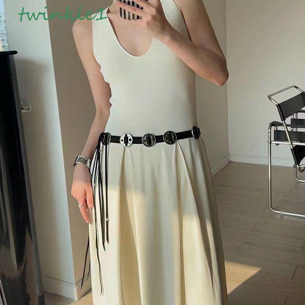 TWINKLE Thắt Lưng Bện Dây Tua Rua Phong Cách Bohemia Phương Tây