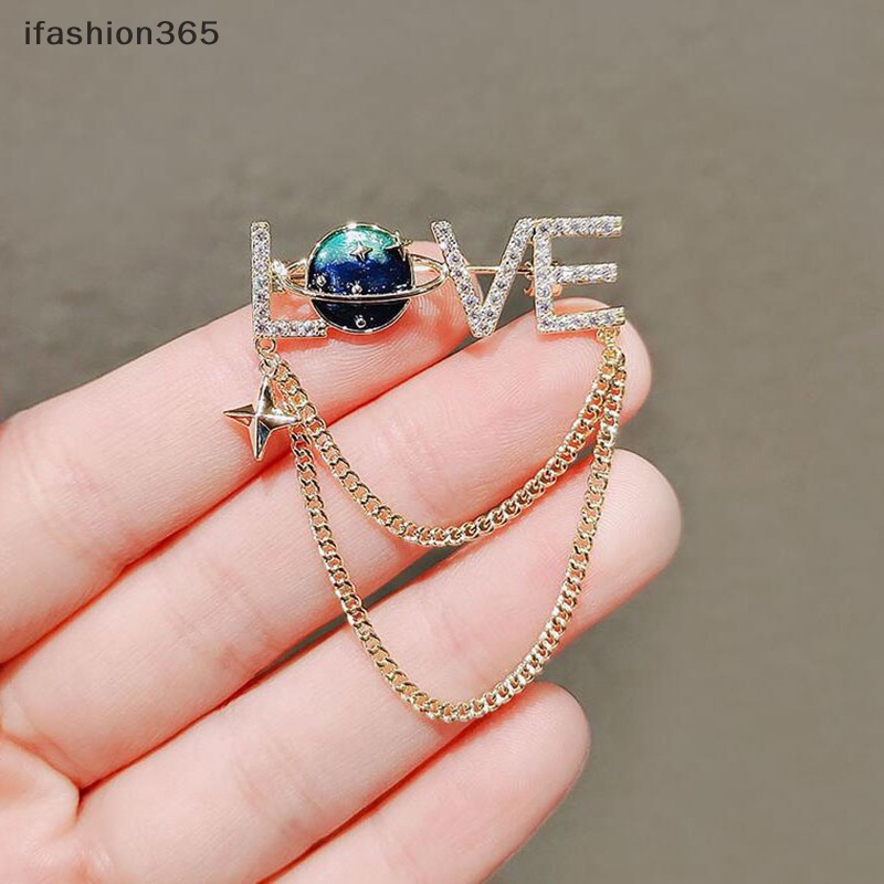 1 Huy Hiệu Cài Áo Hình Chữ ifashion365 Đính Đá Thời Trang Dành Cho Nữ