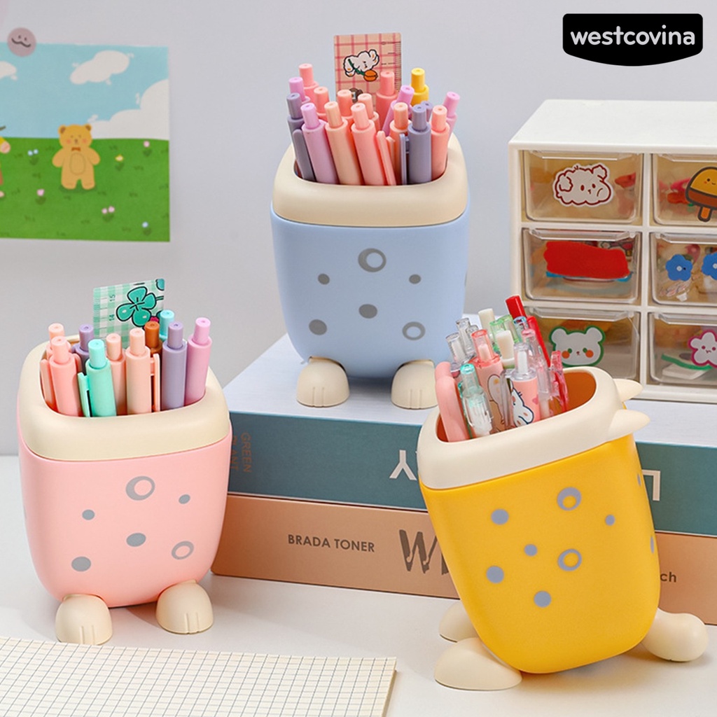 [WSTN] [WSTN]✎Hộp Đựng Bút Họa Tiết Da Báo Hoạt Hình Sức Chứa Lớn Tiết Kiệm Không Gian