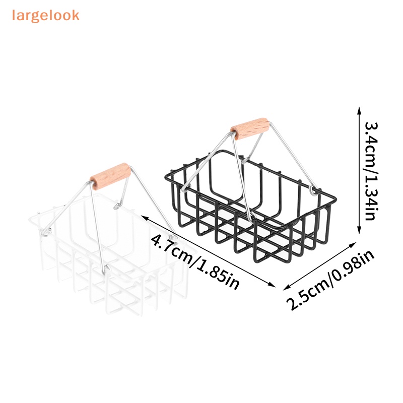 Giỏ Mua Sắm Mini Bằng Kim Loại Tỷ Lệ 1: 12 Độc Đáo Trang Trí Nhà Búp Bê