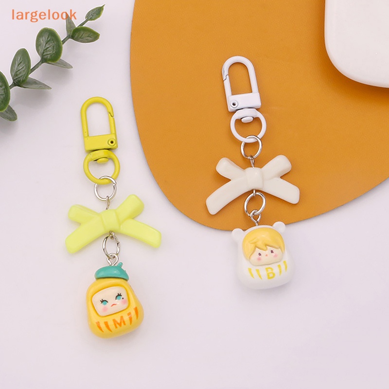 Móc Khóa Hình Búp Bê Hoạt Hình 3D Bằng Nhựa Resin Dễ Thương