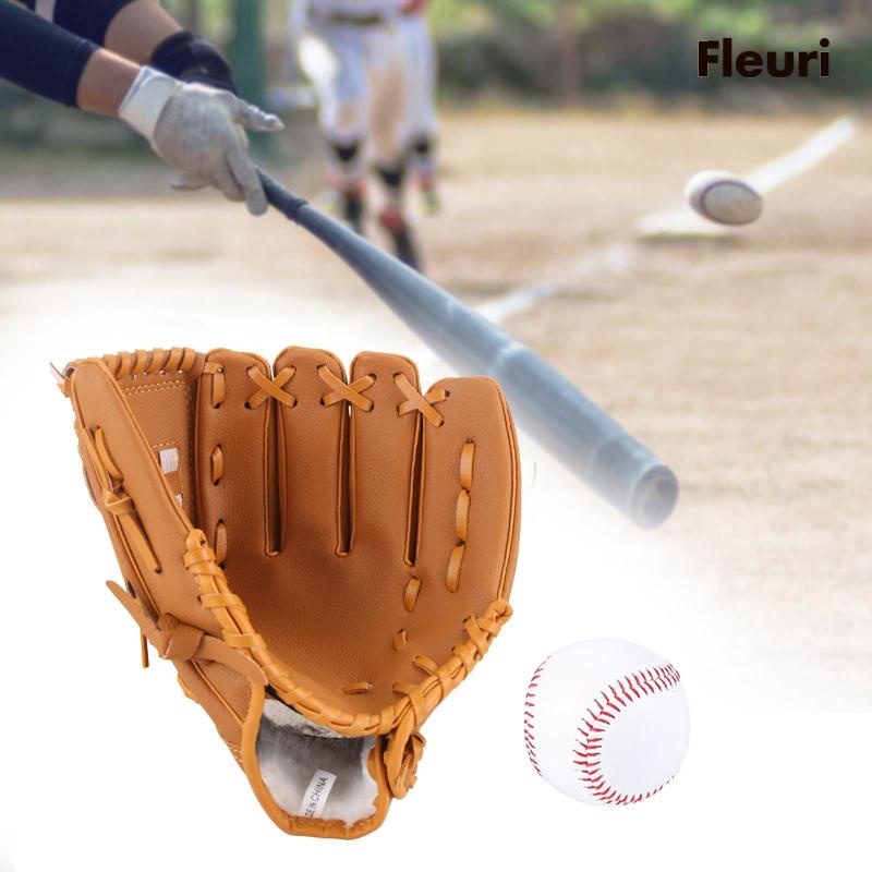 Găng Tay Bóng Chày Và Bóng Lông Mềm Mại Màu Nâu Sturdy Cho Trẻ Em Và Người Lớn